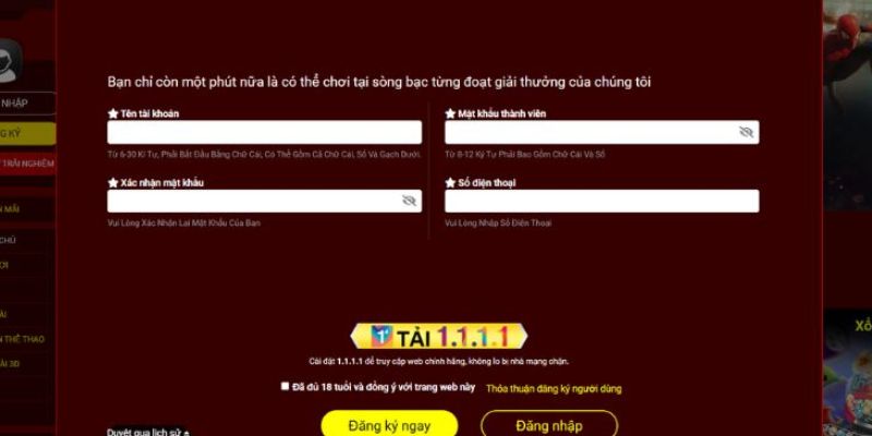 Thao tác tạo tài khoản 33win chỉ với 4 bước